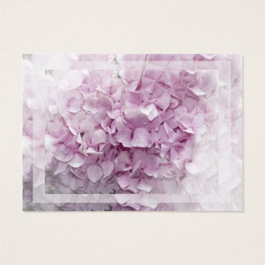 Pink Hydrangea Flower Wedding Charity Favor Kaart (Achterkant)