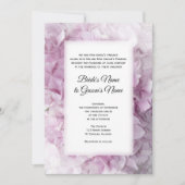 Pink Hydrangea Flower Wedding Kaart (Voorkant)