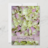 Pink Hydrangea Flower Wedding Rehearsal Dinner Kaart (Voorkant)
