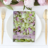 Pink Hydrangea Flower Wedding Rehearsal Dinner Kaart