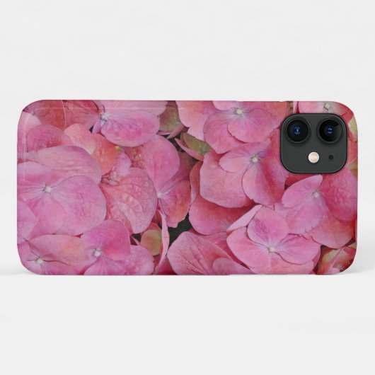 Pink Hydrangea Flowers Art Phone Case (Achterkant (horizontaal))