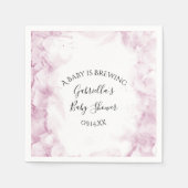 Pink Hydrangea Flowers Baby is Brewer Shower Servet (Voorkant)