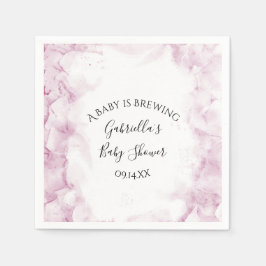 Pink Hydrangea Flowers Baby is Brewer Shower Servet