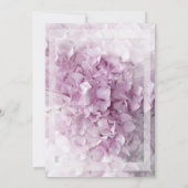 Pink Hydrangea Flowers Birthday Party Kaart (Achterkant)