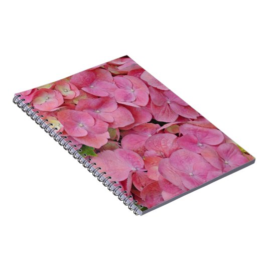 Pink Hydrangea Flowers Journal Notitieboek (Rechterzijde)