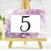Pink Hydrangea Flowers Table Numbers Kaart