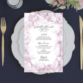 Pink Hydrangea Flowers Waterverf Weddenschap Menu