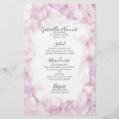 Pink Hydrangea Flowers Waterverf Weddenschap Menu (Voorkant)