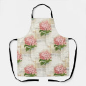  Pink Hydrangea French Apron Schort (Voorkant)