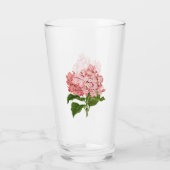 Pink Hydrangea Glass Glas (Achterkant)