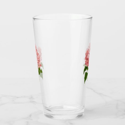 Pink Hydrangea Glass Glas (Links)
