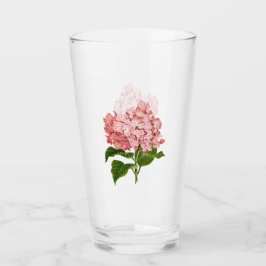 Pink Hydrangea Glass Glas