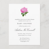 Pink Hydrangea Grandmillennial Baby shower Briefkaart (Voorkant)