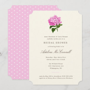 Pink Hydrangea Grandmillennial Vrijgezellenfeest Kaart