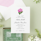 Pink Hydrangea Grandmillennial Wedding Kaart
