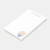 Pink Hydrangea in Chinoiserie Planer Post-It Note (Schuin)