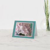 Pink Hydrangea Note Card Kaart (Voorkant)