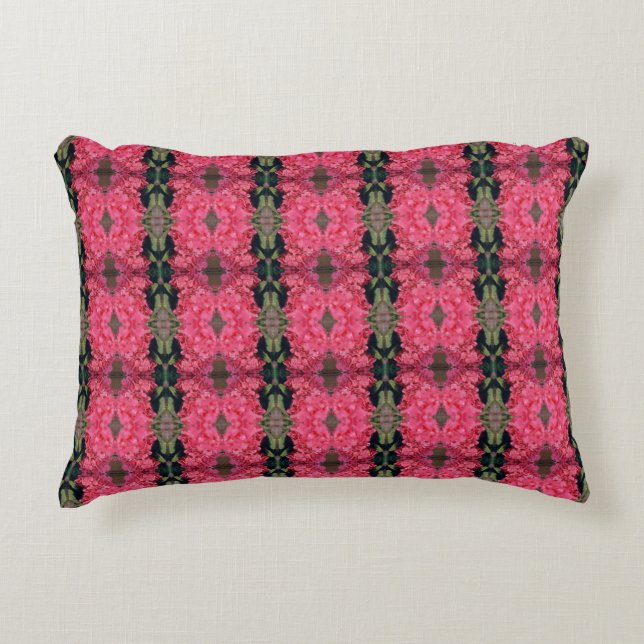 Pink Hydrangea Pattern Accent Kussen (Voorkant)