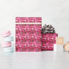 Pink Hydrangea Petals Floral Pattern Cadeaupapier