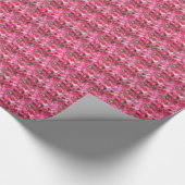 Pink Hydrangea Petals Floral Pattern Cadeaupapier (Hoek)