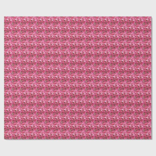 Pink Hydrangea Petals Floral Pattern Cadeaupapier (Vlak)