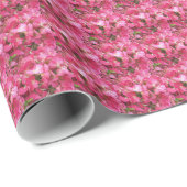 Pink Hydrangea Petals Floral Pattern Cadeaupapier (Rol Hoek)