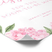 Pink Hydrangea raden hoeveel kisses douche spel Poster (Hoek)