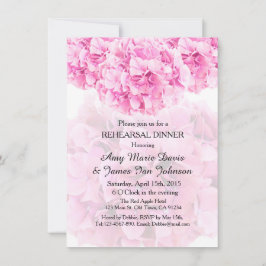 Pink hydrangea repetitief diner nodigt hydrangea u kaart