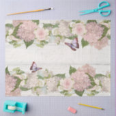 Pink Hydrangea Roos Butterfly Flower Florence Scri Tissuepapier (Craft)
