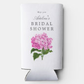 Pink Hydrangea Vrijgezellenfeest Party Seltzer Blikjeskoeler (Achterkant)