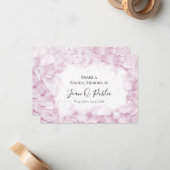 Pink Hydrangea Waterverf Deel een Geheugenbegrafen Notitiekaartje (Voorkant / Achterkant in situ)