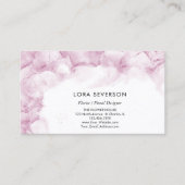 Pink Hydrangea Waterverf Flowers Florist Visitekaartje (Voorkant)