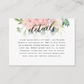 Pink Hydrangea Wedding Informatiekaartje (Voorkant)