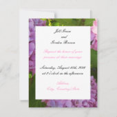 Pink Hydrangea Wedding Invitation Kaart (Voorkant)