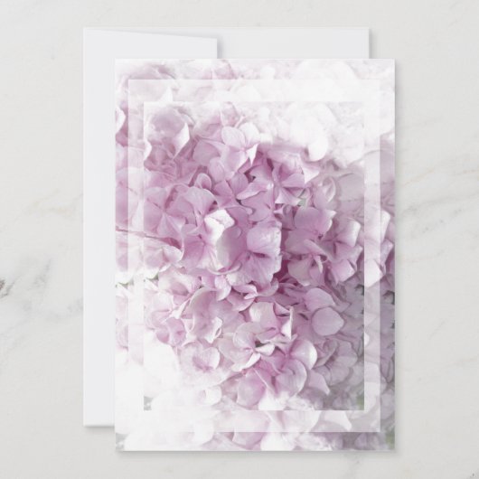 Pink Hydrangea Wedding Jubileum Party Kaart (Achterkant)