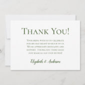 Pink Hydrangea Wedding Photo Bedankkaart (Achterkant)