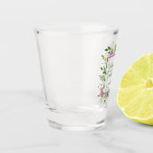 Pink Hydrangea Wedding Shot Glas (Links)