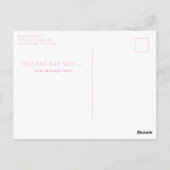 Pink Hydrangea zal je zijn mijn dienstmeisje Briefkaart (Achterkant)