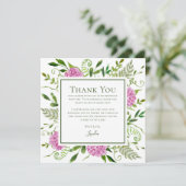 Pink Hydrangeas 75th Birthday  Bedankkaart (Staand voorkant)