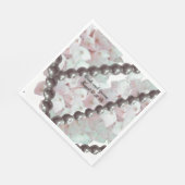 Pink Hydrangeas en Pearls Wedding Paper Napkins Servet (Hoek)