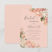 Pink Hydrangeas Floral Bridal Shower Kaart