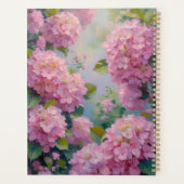 Pink Hydrangeas Floral Spiral-Bound Planner Spring (Achterkant)