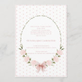 Pink  Hydrangeas Vintage Birth Announcement Kaart (Achterkant)