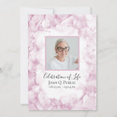 Pink Hydrangeas Waterverf Viering van het Leven Kaart (Voorkant)