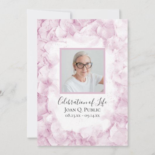 Pink Hydrangeas Waterverf Viering van het Leven Kaart (Voorkant)