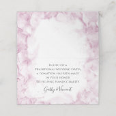 Pink Hydrangeas Waterverf Wedding Charity Favors Plaatskaartje (Buitenkant ongevouwen)