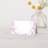 Pink Hydrangeas Waterverf Wedding Charity Favors Plaatskaartje (Achterkant)