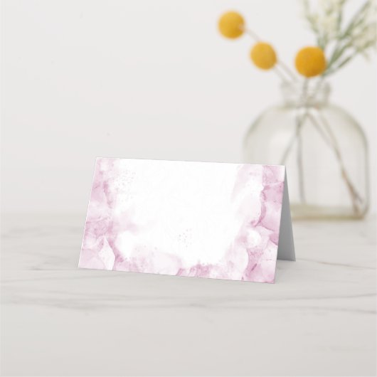 Pink Hydrangeas Waterverf Wedding Charity Favors Plaatskaartje (Achterkant)