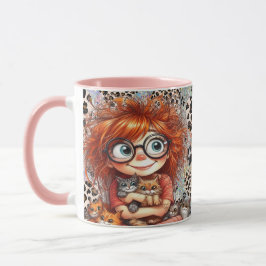 Pink I Love Cats Mug Mok