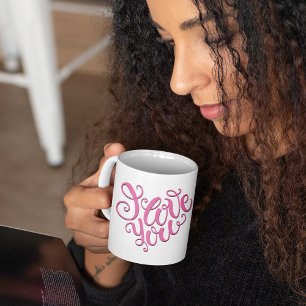Pink I Love You Koffiemok